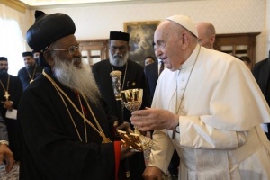 Baselios Marthoma Mathews III z papieżem Franciszkiem